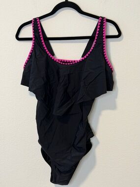 Women’s Ruffled One-Piece Swimsuit Bathing Suit Ruched Swimwear Tummy Control